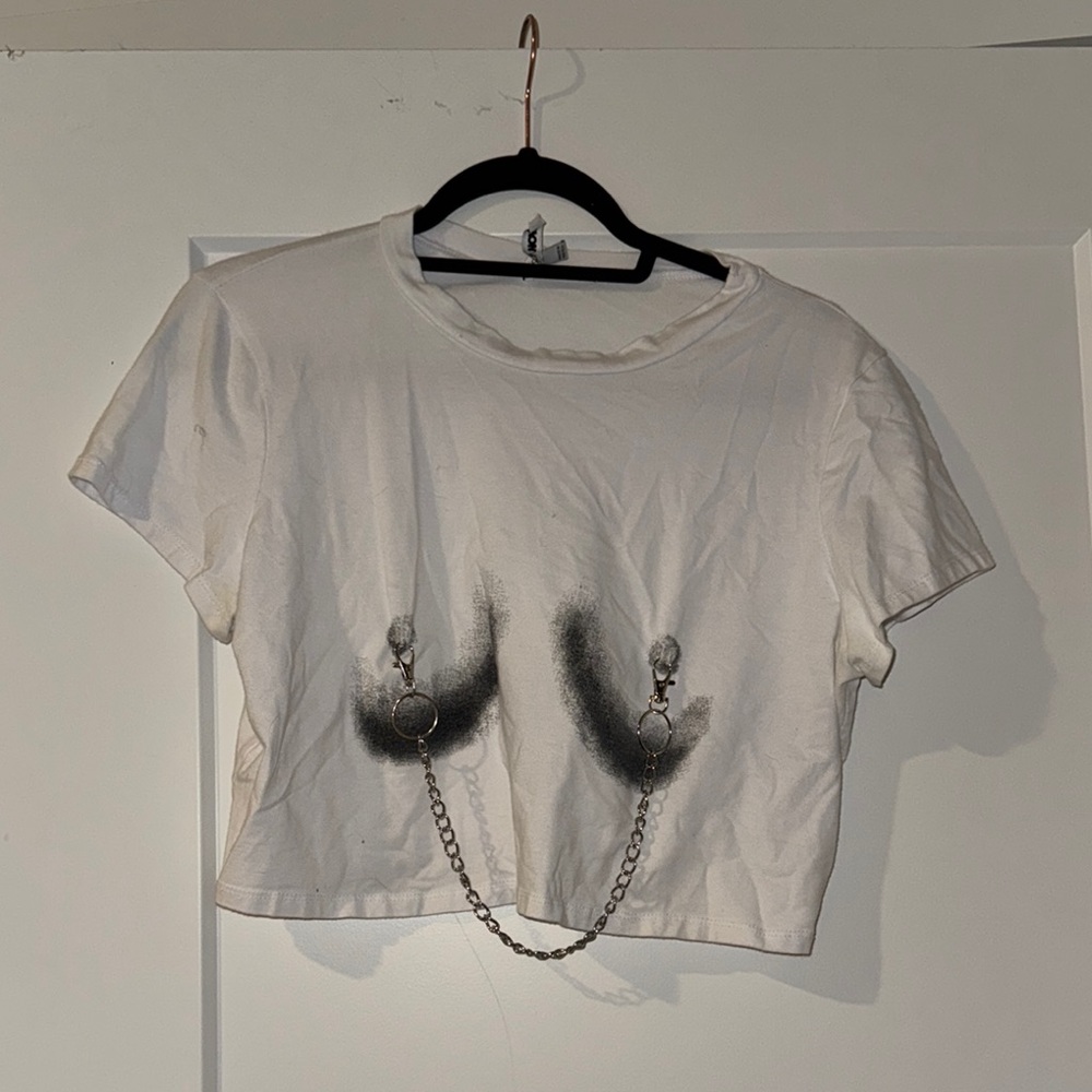 Fashion Nova White Ruched Crop Top Casual